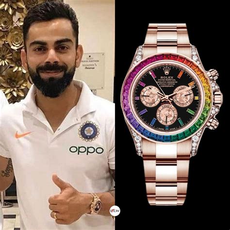 rolex daytona rainbow virat kohli|Indian Cricketer Virat Kohli Watch Collection – IFL Watches.